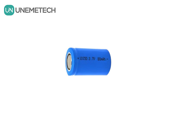 3.7V 80mAh Μικρή κυλινδρική επαναφορτιζόμενη μπαταρία ιόντων λιθάνθρακα 10150 για κουρέλι μαλλιών της μύτης