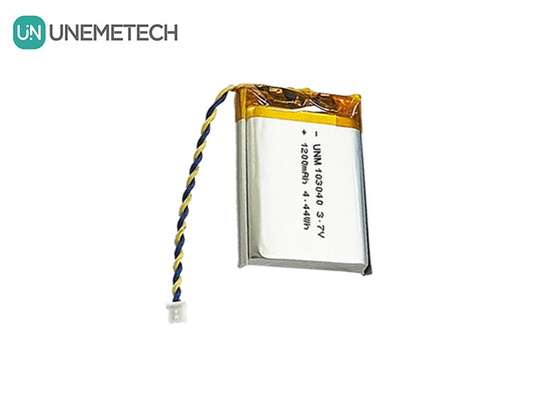 3.7V επαναφορτιζόμενη μπαταρία πολυμερούς Li 103040 1200 mAh για ιατρική συσκευή και λαμπτήρα LED