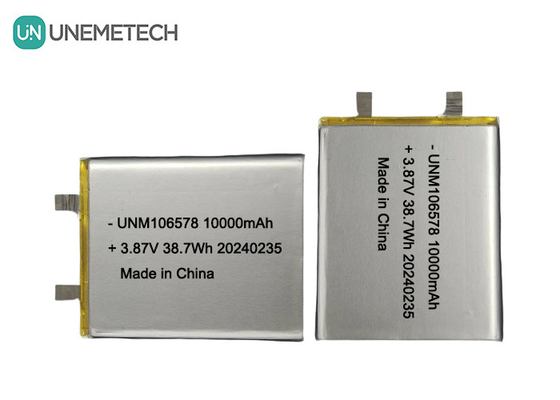 Η μπαταρία LiPo υψηλής χωρητικότητας 10000mAh 3.87V 106578 Για συστήματα αποθήκευσης ενέργειας