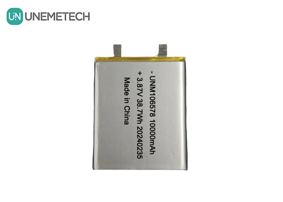 Η μπαταρία LiPo υψηλής χωρητικότητας 10000mAh 3.87V 106578 Για συστήματα αποθήκευσης ενέργειας