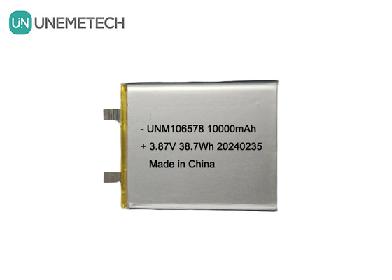 Η μπαταρία LiPo υψηλής χωρητικότητας 10000mAh 3.87V 106578 Για συστήματα αποθήκευσης ενέργειας