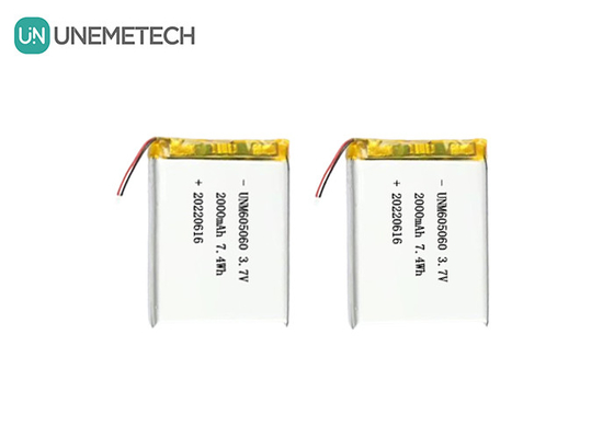 UNEMETECH 605060 2000mAh Πολυμερή μπαταρία λιθίου 3.7V Όργανο ομορφιάς επαναφορτιζόμενη μπαταρία