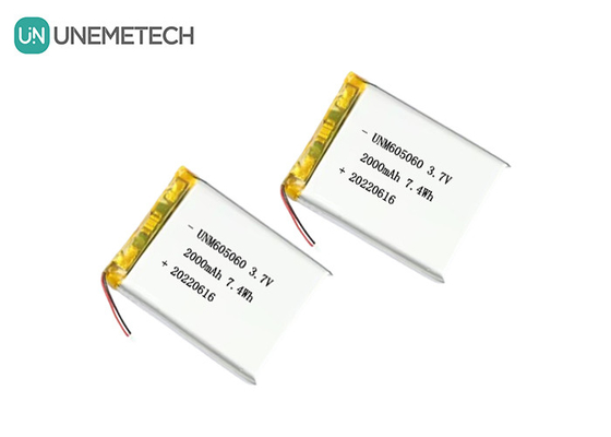 UNEMETECH 605060 2000mAh Πολυμερή μπαταρία λιθίου 3.7V Όργανο ομορφιάς επαναφορτιζόμενη μπαταρία
