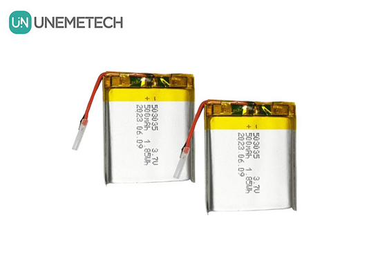 500mAh μπαταρία πολυμερούς λιθίου 503035 3.7V επαναφορτιζόμενη μπαταρία LiPo για φορητό ηλεκτρονικό