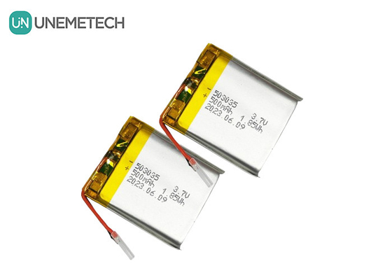 500mAh μπαταρία πολυμερούς λιθίου 503035 3.7V επαναφορτιζόμενη μπαταρία LiPo για φορητό ηλεκτρονικό