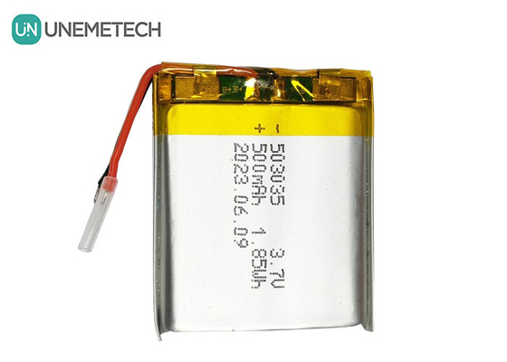 500mAh μπαταρία πολυμερούς λιθίου 503035 3.7V επαναφορτιζόμενη μπαταρία LiPo για φορητό ηλεκτρονικό