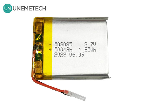 500mAh μπαταρία πολυμερούς λιθίου 503035 3.7V επαναφορτιζόμενη μπαταρία LiPo για φορητό ηλεκτρονικό
