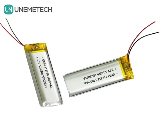 3.7V επαναφορτιζόμενη μπαταρία ιόντων λιθίου 1400mAh 112258 για φορητή τράπεζα ισχύος