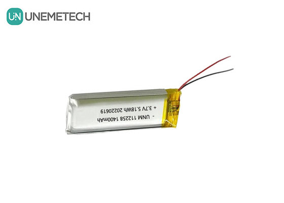 3.7V επαναφορτιζόμενη μπαταρία ιόντων λιθίου 1400mAh 112258 για φορητή τράπεζα ισχύος