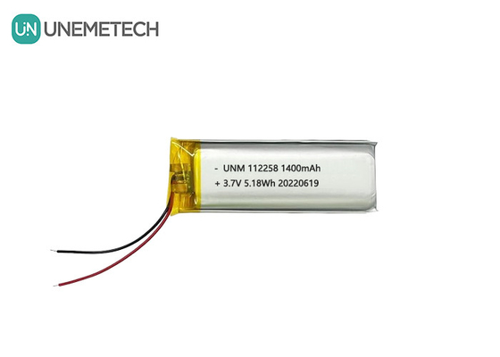 3.7V επαναφορτιζόμενη μπαταρία ιόντων λιθίου 1400mAh 112258 για φορητή τράπεζα ισχύος