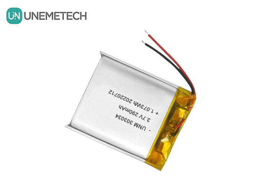 3.7V 290mAh επαναφορτιζόμενη μπαταρία πολυμερούς ιόντων λιθίου 303034 για ηλεκτρικά παιχνίδια