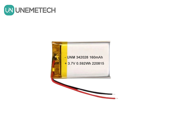 Bluetooth μπαταρία 160mAh 3.7V επαναφορτιζόμενη μπαταρία ιόντων λιθίου πολυμερούς 342028 για ιχνηλατητή