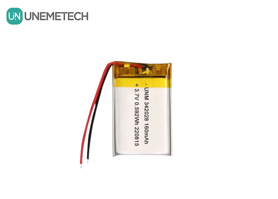 Bluetooth μπαταρία 160mAh 3.7V επαναφορτιζόμενη μπαταρία ιόντων λιθίου πολυμερούς 342028 για ιχνηλατητή