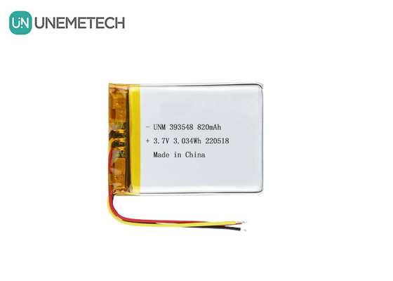 Λιθιοπολυμερή μπαταρία 3.7V 820mAh 393548 Lipo επαναφορτιζόμενη μπαταρία για ηλεκτρονική αντλία μαστού