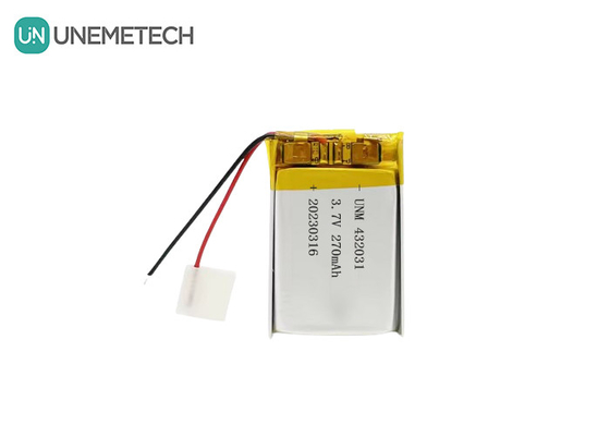 3.7V 270mAh 432031 Μπαταρία πολυμερούς λιθίου για ηλεκτρονικές συσκευές