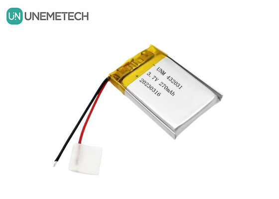 3.7V 270mAh 432031 Μπαταρία πολυμερούς λιθίου για ηλεκτρονικές συσκευές