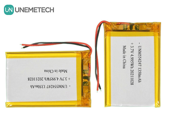 3.7V 1350mAh επαναφορτιζόμενη μπαταρία πολυμερούς ιόντων λιθίου 554247 για Μίνι Drone
