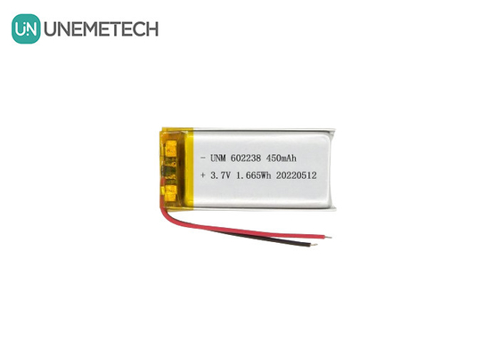 Η μπαταρία πολυμερούς ιόντων λιθίου 602238 3.7V 450mAh επαναφορτιζόμενη μπαταρία ιόντων λιθίου για εντοπιστή κατοικίδιων ζώων