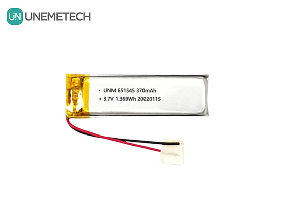 3.7V 370mAh 651545 επαναφορτιζόμενη μπαταρία πολυμερούς ιόντων λιθίου για ψηφιακά προϊόντα