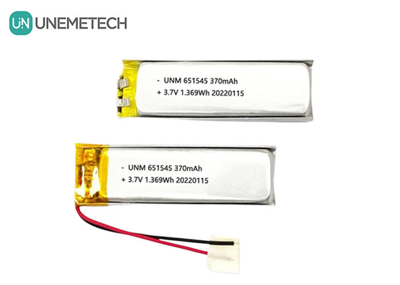 3.7V 370mAh 651545 επαναφορτιζόμενη μπαταρία πολυμερούς ιόντων λιθίου για ψηφιακά προϊόντα