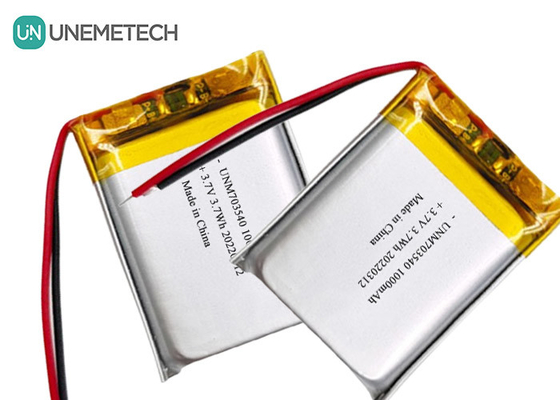 Η μπαταρία LiPo 1000mAh 703540 3.7V επαναφορτιζόμενη μπαταρία πολυμερούς Li για ηλεκτρονικά προϊόντα