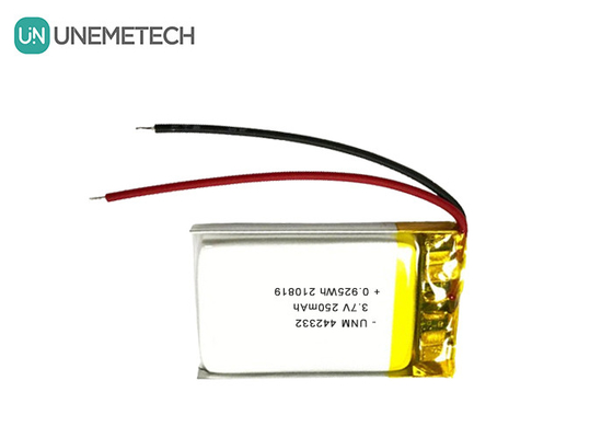 3.7V 250mAh Lipo επαναφορτιζόμενη μπαταρία 442332 Για φορητές ηλεκτρονικές ζυγίδες