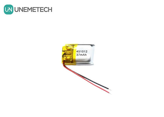 Ποιότητα 451012 3.7V 37mAh Αναφορτιζόμενη μικρή μπαταρία πολυμερούς λιθίου για μικροεξοπλισμούς Εργοστάσιο