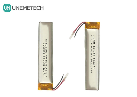 Lipo 3.7V 155mAh επαναφορτιζόμενη μπαταρία πολυμερούς 451458 για ασύρματα ακουστικά