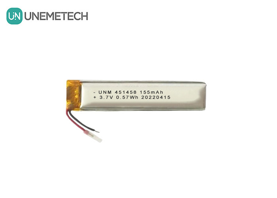 Lipo 3.7V 155mAh επαναφορτιζόμενη μπαταρία πολυμερούς 451458 για ασύρματα ακουστικά