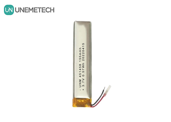 Lipo 3.7V 155mAh επαναφορτιζόμενη μπαταρία πολυμερούς 451458 για ασύρματα ακουστικά