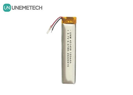 Lipo 3.7V 155mAh επαναφορτιζόμενη μπαταρία πολυμερούς 451458 για ασύρματα ακουστικά