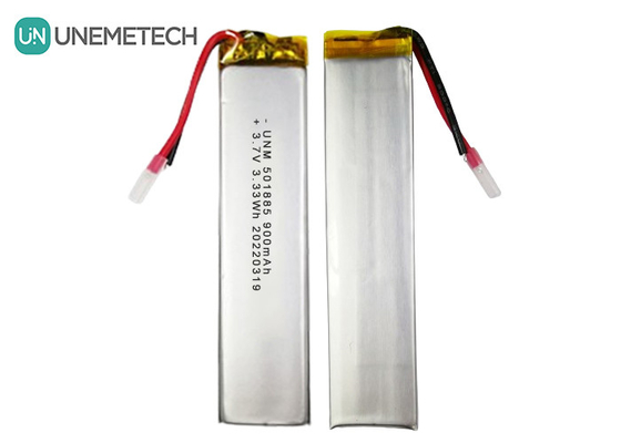 3.7V 900mAh Λίπο μπαταρία ορθογώνια μπαταρία πολυμερούς λιθίου 501885 Για μικροσκοπική Cemera
