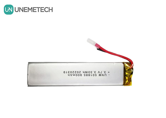 3.7V 900mAh Λίπο μπαταρία ορθογώνια μπαταρία πολυμερούς λιθίου 501885 Για μικροσκοπική Cemera
