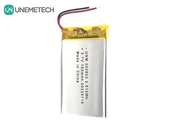 3.7V 760mAh Λιθίου-ιόνων πολυμερή επαναφορτιζόμενη μπαταρία 502852 για φώτα LED