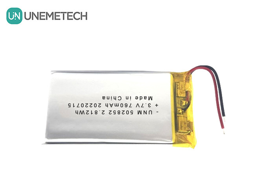 3.7V 760mAh Λιθίου-ιόνων πολυμερή επαναφορτιζόμενη μπαταρία 502852 για φώτα LED