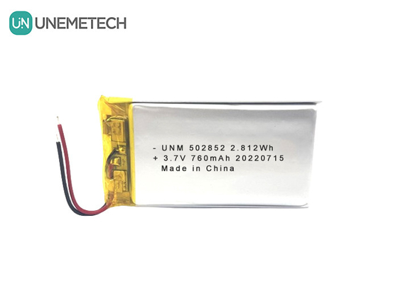 3.7V 760mAh Λιθίου-ιόνων πολυμερή επαναφορτιζόμενη μπαταρία 502852 για φώτα LED