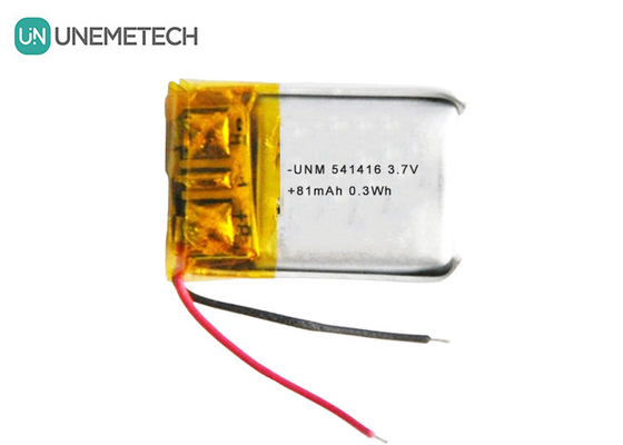 3.7V Lipo επαναφορτιζόμενες μπαταρίες 541416 81mAh Μικρή μπαταρία LiPo για ακουστικά Bluetooth