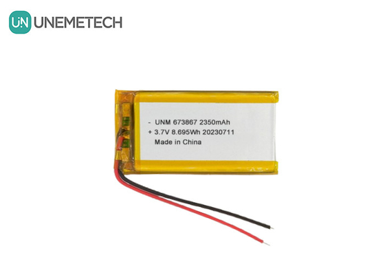 3.7V 2350mAh Λιθιοπολυμερή μπαταρία υψηλής χωρητικότητας 673867 Για τράπεζες ισχύος