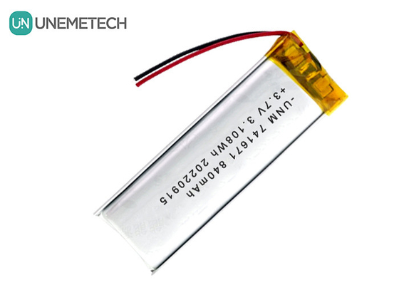 3.7V 840mAh Lipo επαναφορτιζόμενες μπαταρίες 741671 Για έξυπνη πρίζα