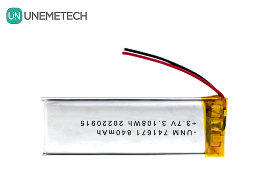 3.7V 840mAh Lipo επαναφορτιζόμενες μπαταρίες 741671 Για έξυπνη πρίζα