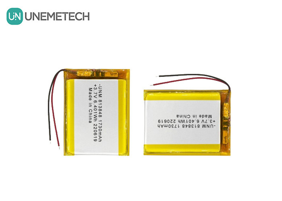 3.7V 1730mAh Μεγάλης χωρητικότητας μπαταρία πολυμερούς ιόντων λιθίου 813848 Για τράπεζα ισχύος
