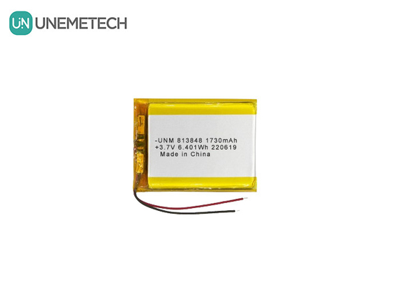 3.7V 1730mAh Μεγάλης χωρητικότητας μπαταρία πολυμερούς ιόντων λιθίου 813848 Για τράπεζα ισχύος