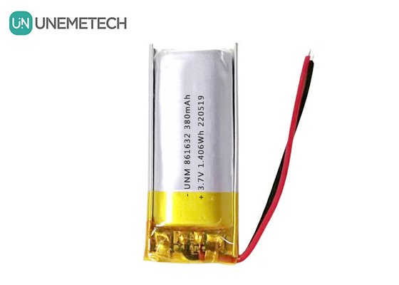 1S LiPo μπαταρίες 3.7V 380mAh επαναφορτιζόμενη μπαταρία Li-πολυμερή 861632 για επιτραπέζιο φως