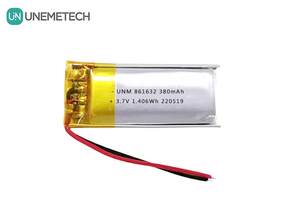 1S LiPo μπαταρίες 3.7V 380mAh επαναφορτιζόμενη μπαταρία Li-πολυμερή 861632 για επιτραπέζιο φως