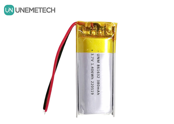 1S LiPo μπαταρίες 3.7V 380mAh επαναφορτιζόμενη μπαταρία Li-πολυμερή 861632 για επιτραπέζιο φως