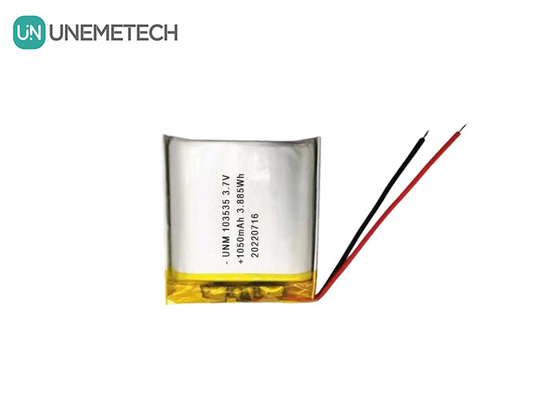3.7V 1050mAh Custom Compact Design Lipo Battery 103535 Για μικροσκοπικούς προβολέες