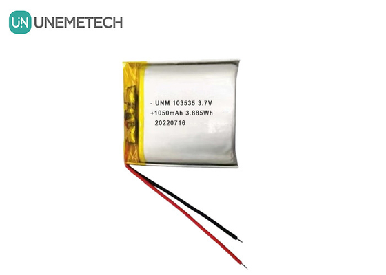 3.7V 1050mAh Custom Compact Design Lipo Battery 103535 Για μικροσκοπικούς προβολέες