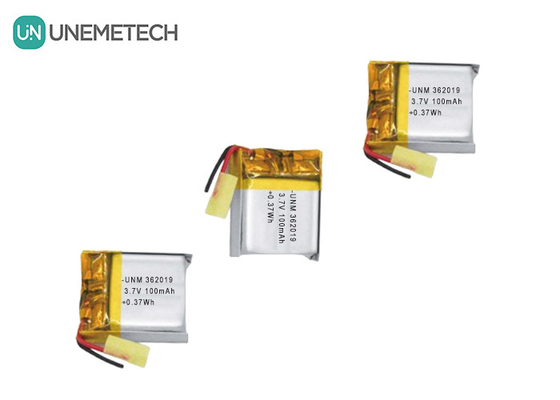 3.7V 100mAh Μικρή μπαταρία πολυμερούς λιθίου 362019 για ασύρματα ακουστικά