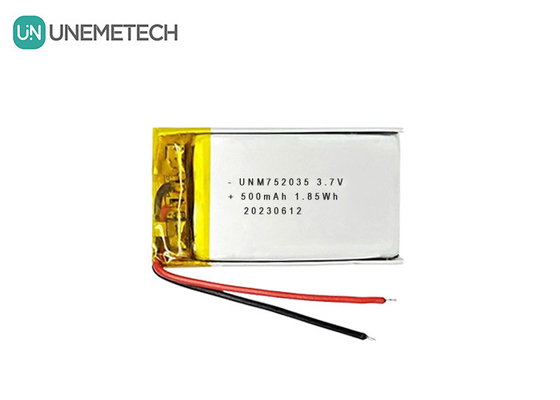 3.7V 500mAh 752035 Προηγμένη μπαταρία πολυμερούς λιθίου για τηλεχειριστήρια