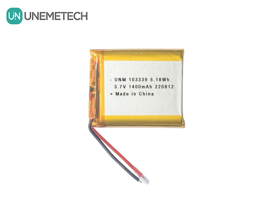 3.7V 1400mAh Λιθίου-Ιόνων Πολυμερή μπαταρία υψηλών επιδόσεων